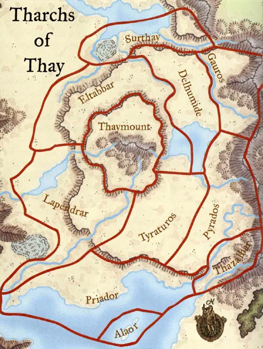 regional map of thay