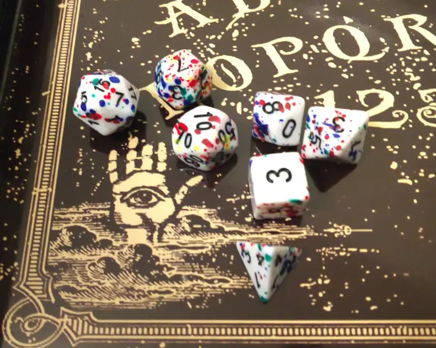 The clown multicolor dice set