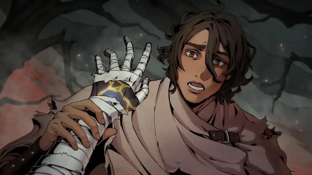 The main character's cursed hands in TOUCHSTARVED